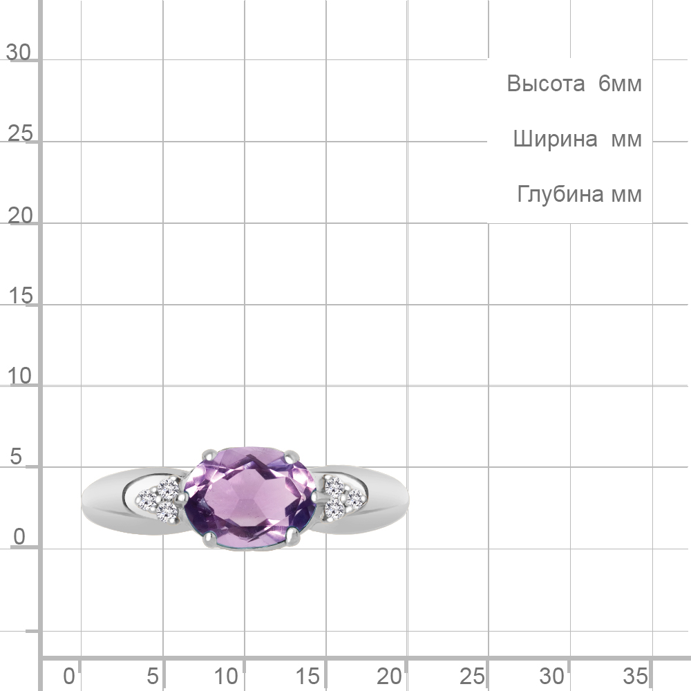 Кольцо из серебра 6914704А