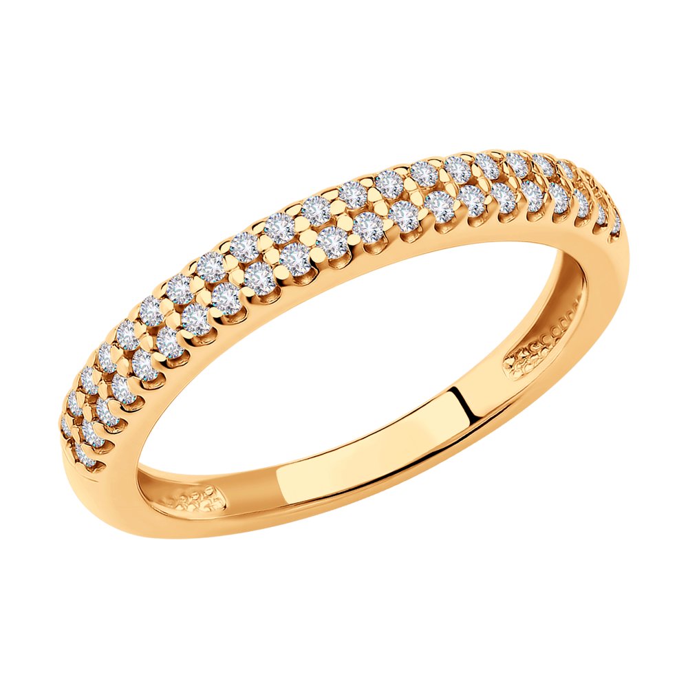 Кольцо из позолоченого серебра 925 пробы 93010525