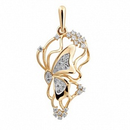 Подвеска из красного золота 585 пробы п740-01