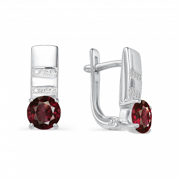 Серьги из серебра 02-0326/00ГР-00