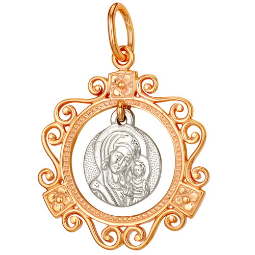 Подвеска из красного золота 585 пробы п646-01