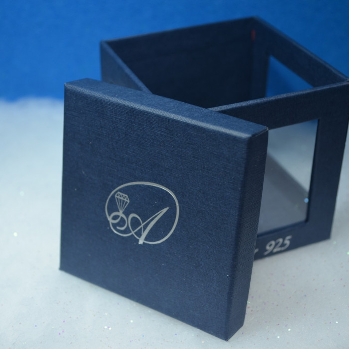 Сувенир из родированого серебра 925 пробы 8874 Снежинка малая