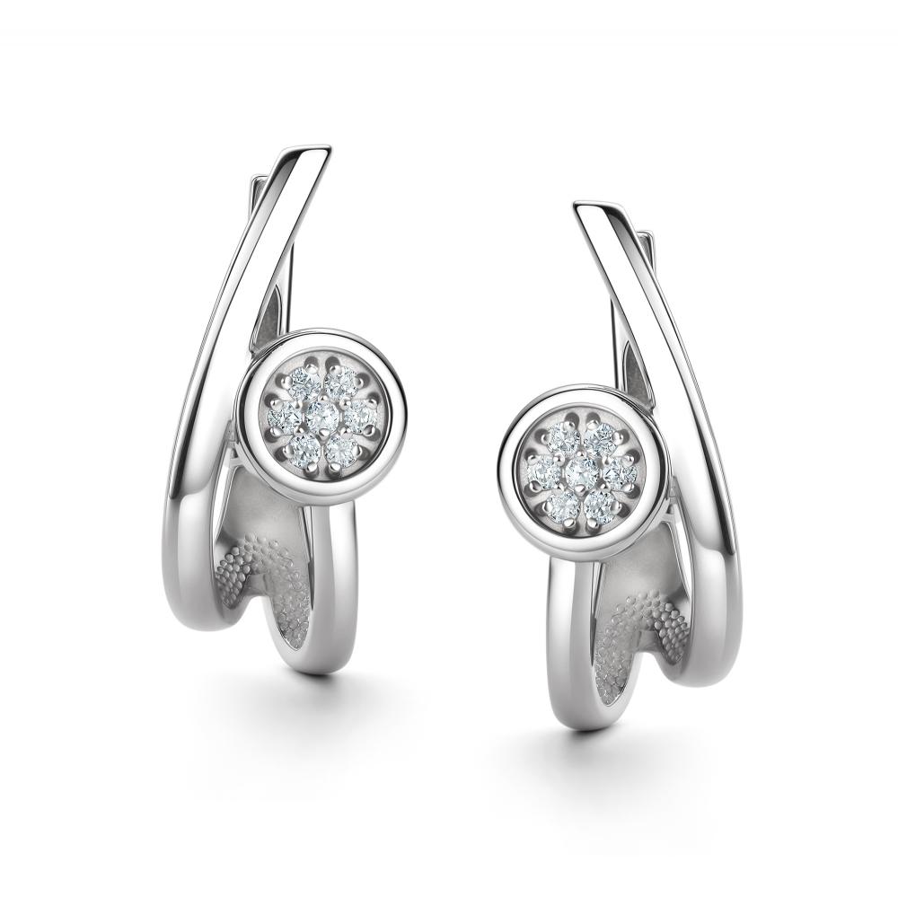 Серьги из серебра 02-4283/00КЦ-00