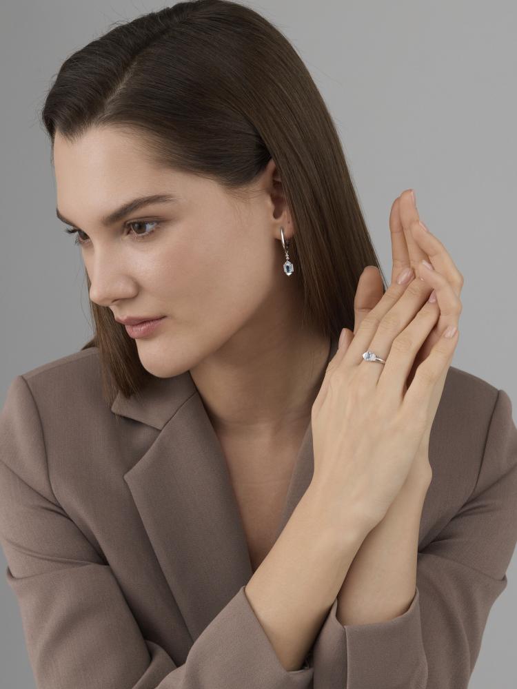 Кольцо из родированого серебра 925 пробы 01-4853/00ТБ-00