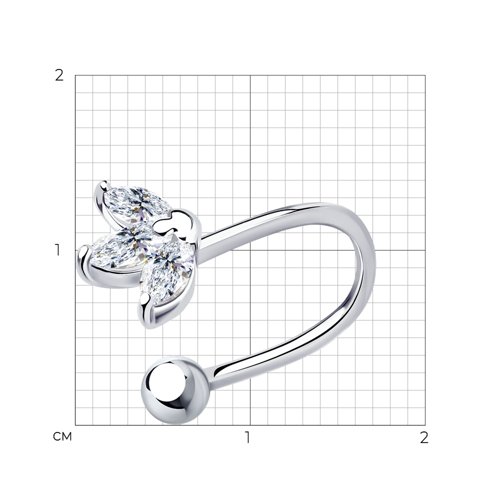 Серьга из серебра 94170147