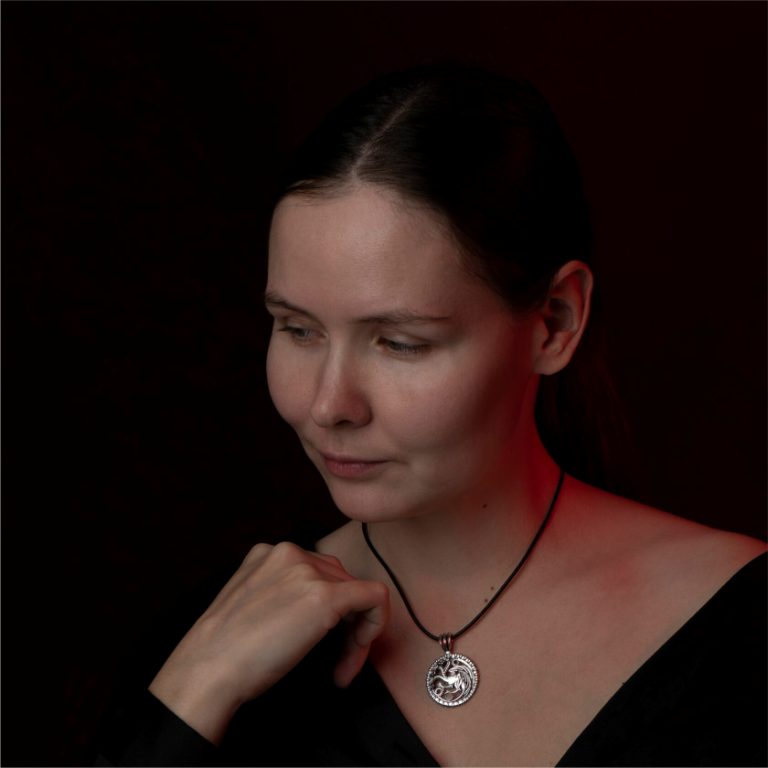 Подвеска из родированого серебра 925 пробы ПЛ009-28