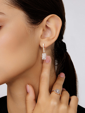 Серьги из золота 25663-100