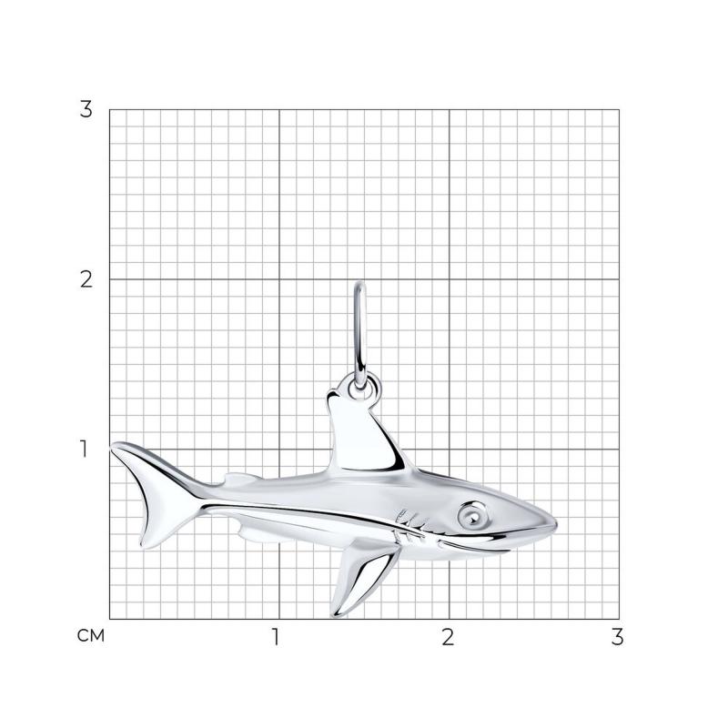 Подвеска из родированого серебра 925 пробы 94032899