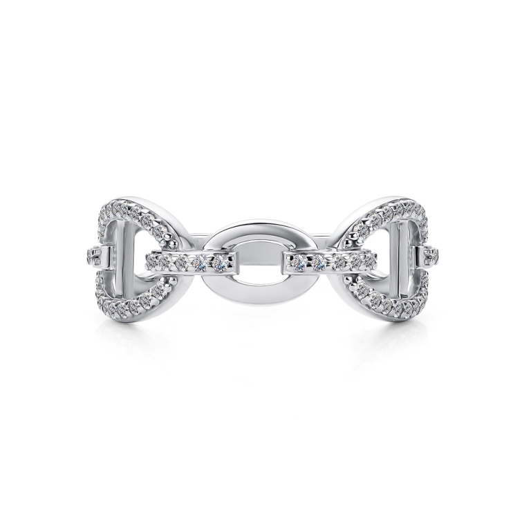 Кольцо из родированого серебра 925 пробы 01-3983/00КЦ-00