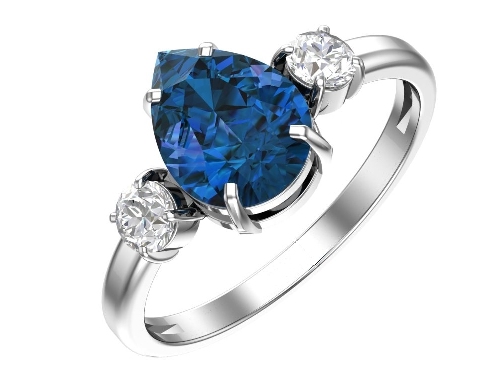 Кольцо из родированого серебра 925 пробы 1101174-04295