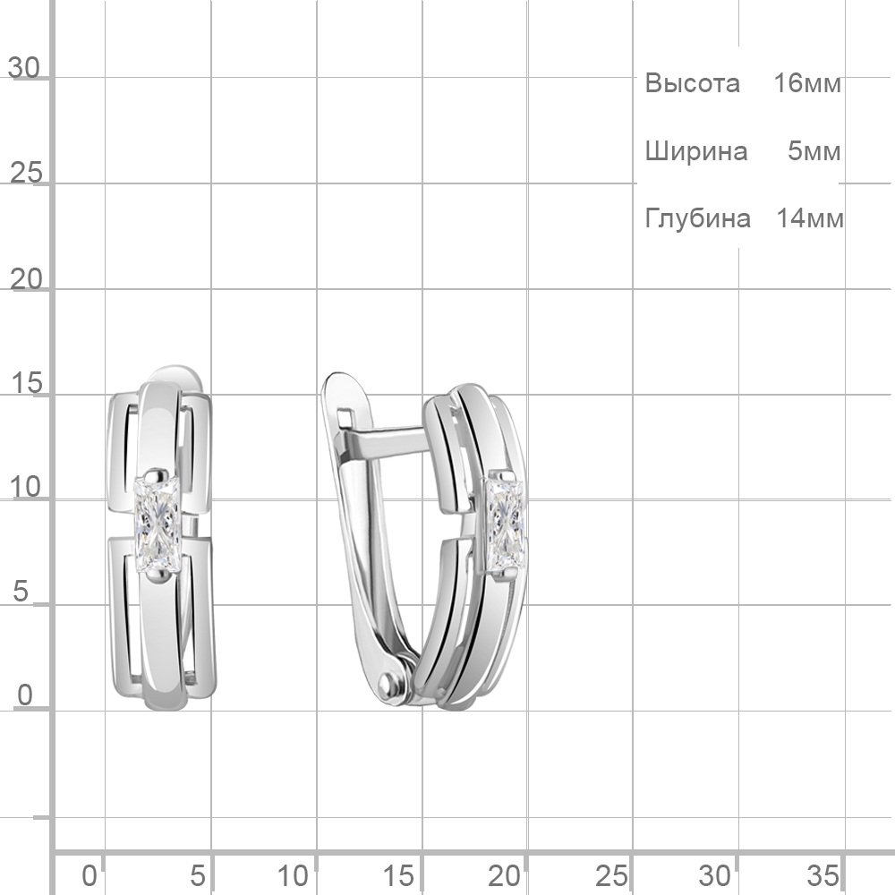 Серьги из серебра 49138