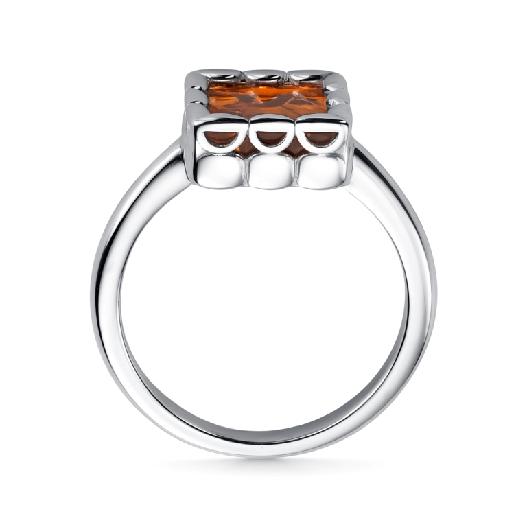 Кольцо из родированого серебра 925 пробы 01-4026/0ЯНТ-00