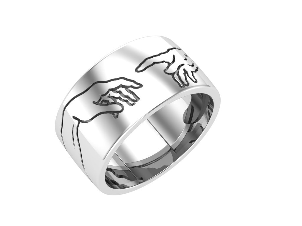 Кольцо из родированого серебра 925 пробы 0101601-00245