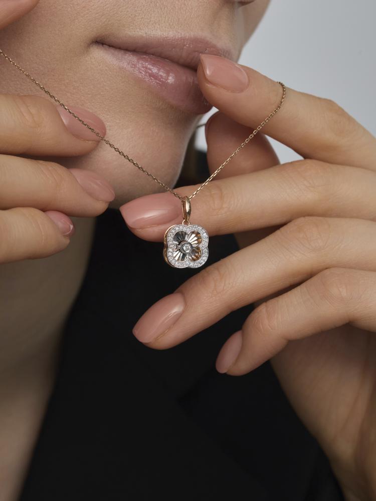 Подвеска из красного золота 585 пробы 34325-100 с бриллиантом