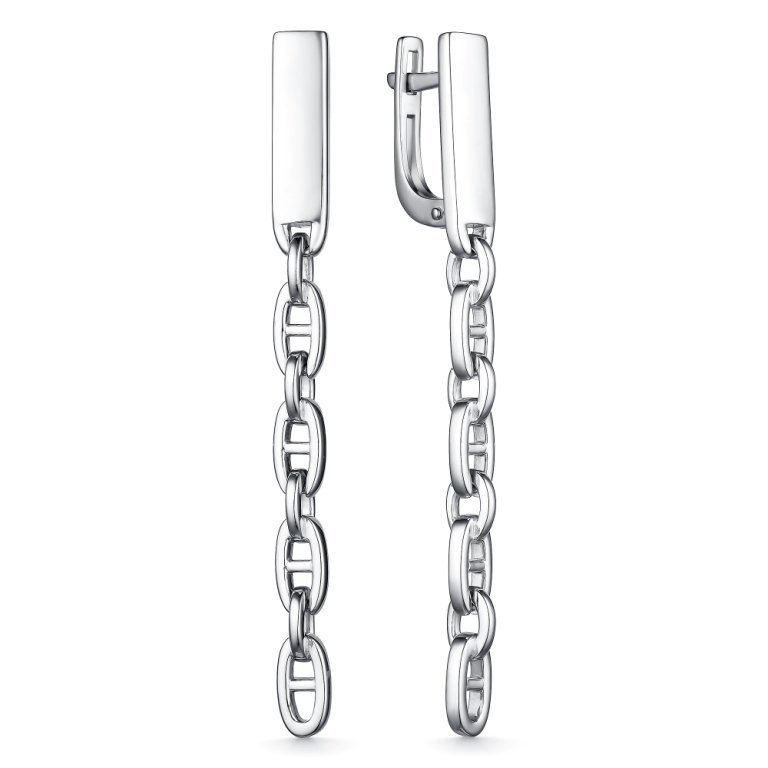 Серьги из серебра 02-3981/0000-00
