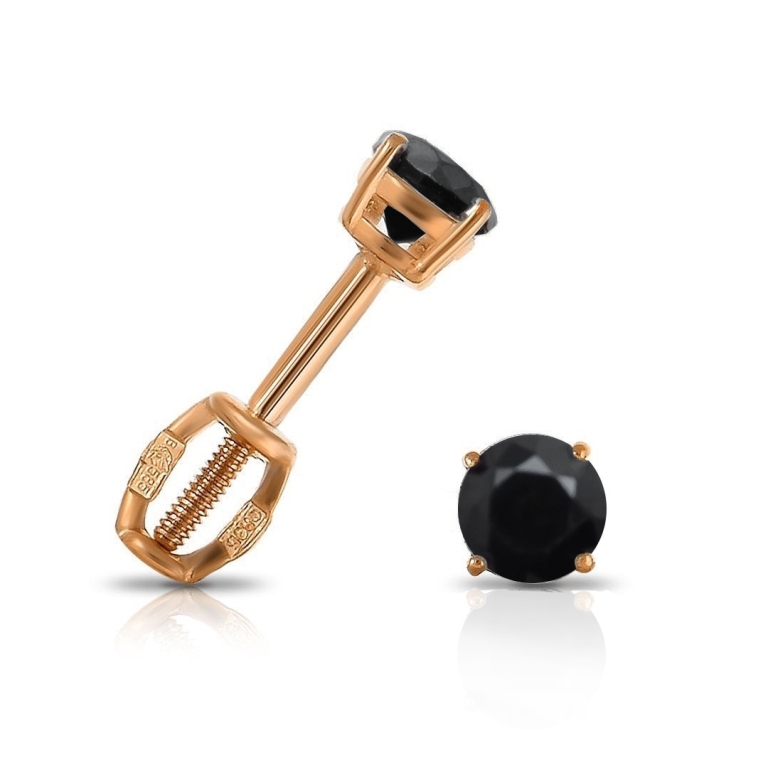 Пусеты из красного золота 585 пробы 2.01/3.02.10