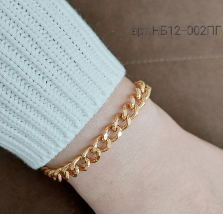 Браслет из красного золота 585 пробы НБ12-002ПГ д. 0,9  , плетение: гурмета