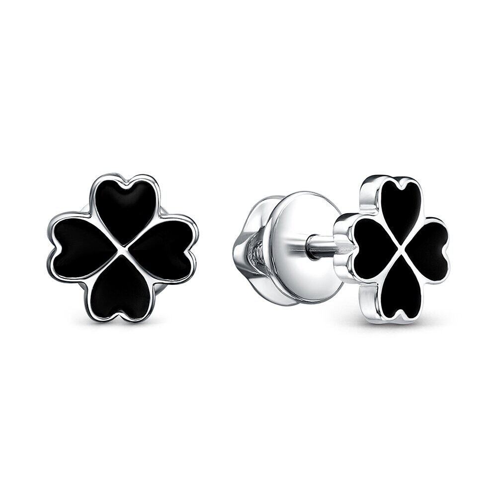 Пусеты из родированого серебра 925 пробы 3041047947