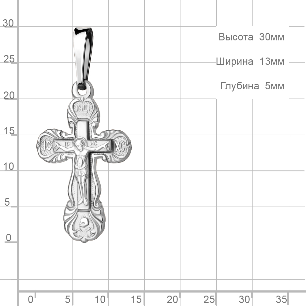 Крест из серебра 10376