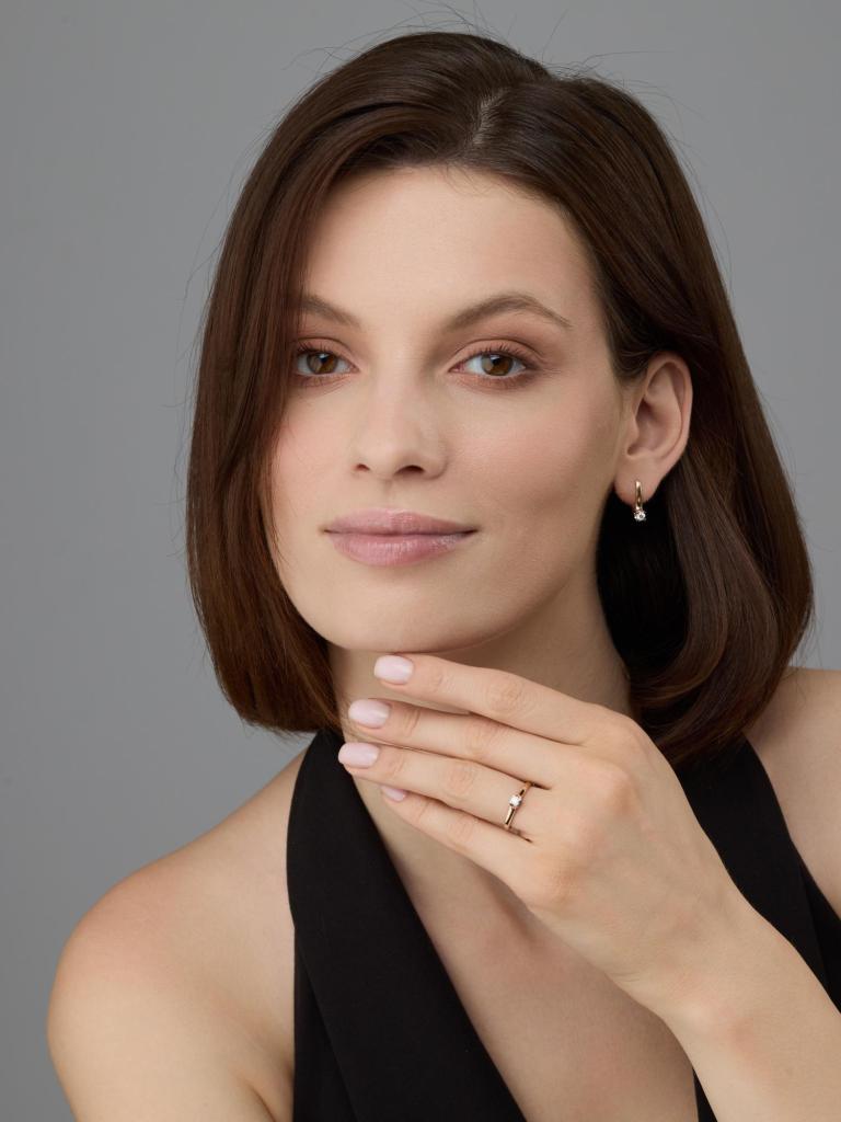 Кольцо из красного золота 585 пробы 13997-100 с бриллиантом