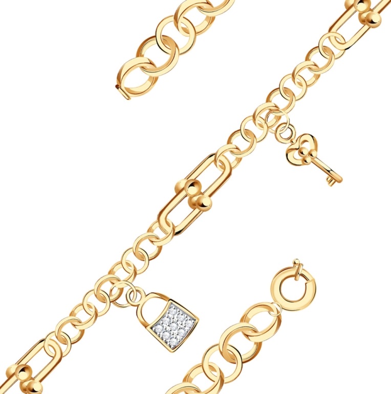 Браслет из серебра с070252к   Черный