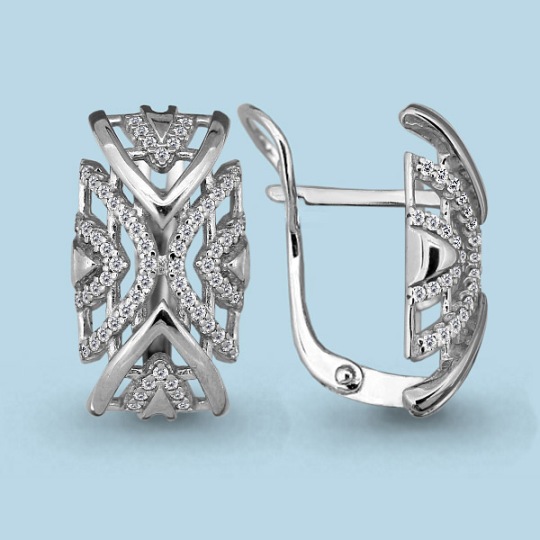 Серьги из серебра 45082А