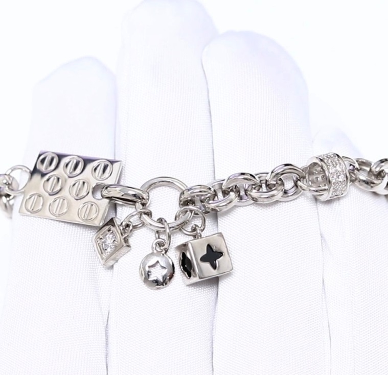 Браслет из родированого серебра 925 пробы с070242