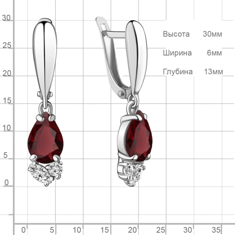 Серьги из серебра 4743003А