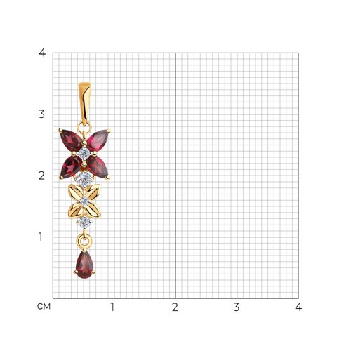 Подвеска из красного золота 585 пробы 731925