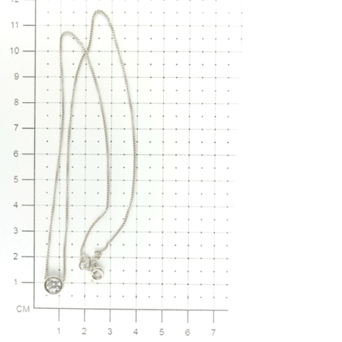 Колье из родированого серебра 925 пробы 0320181-00775