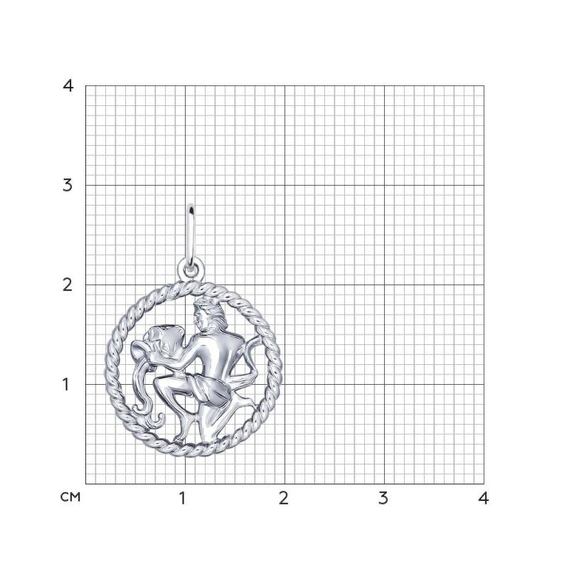 Подвеска из родированого серебра 925 пробы 94031863