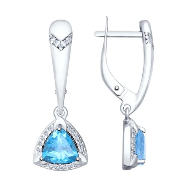 Серьги из серебра 92021605