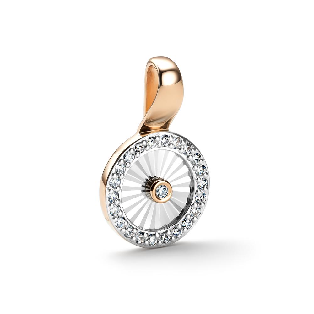 Подвеска из красного золота 585 пробы 36528-100 с бриллиантом