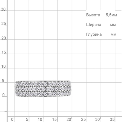 Кольцо из серебра 60975А