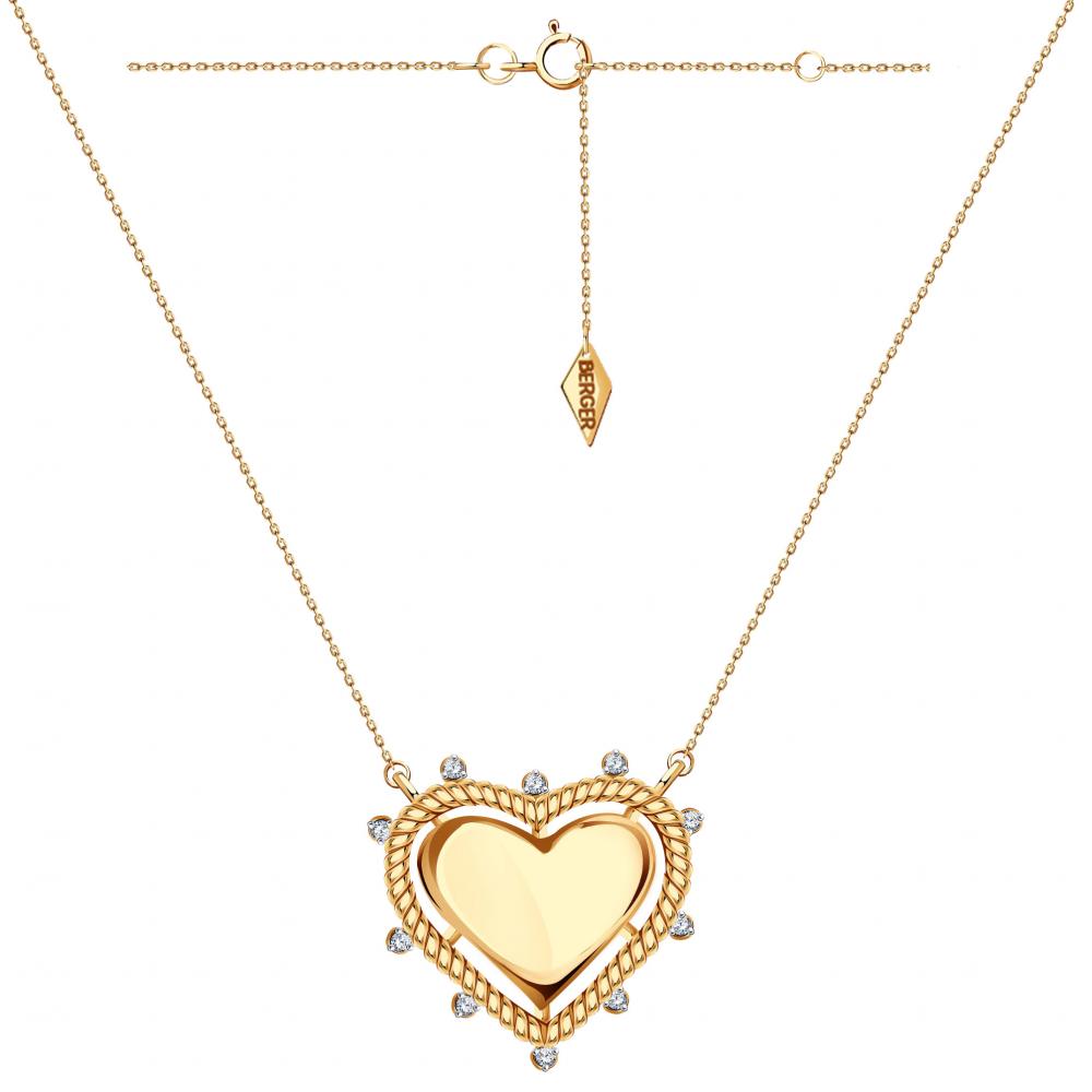 Колье из красного золота 585 пробы 770161