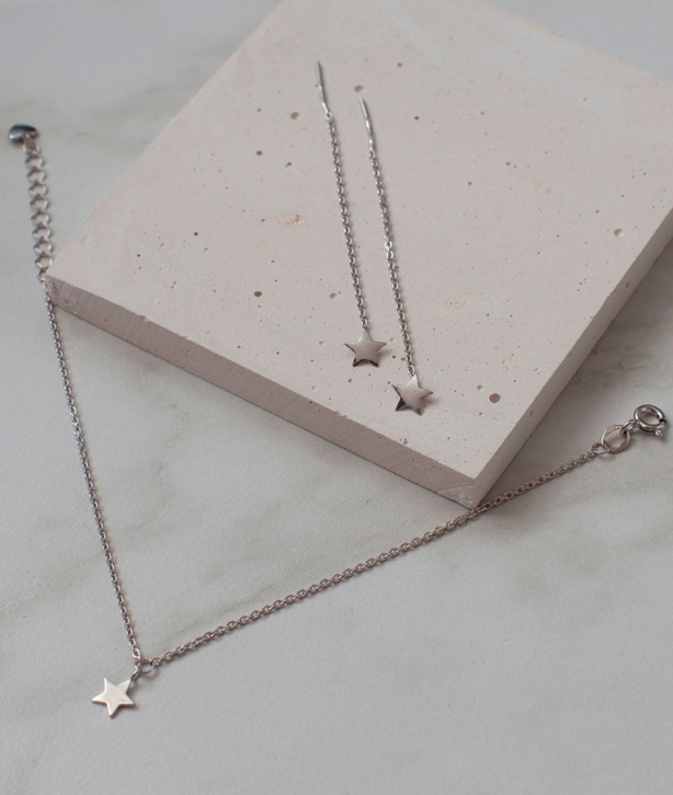 Серьги протяжки женские из родированого серебра 925 пробы 0221287-00245