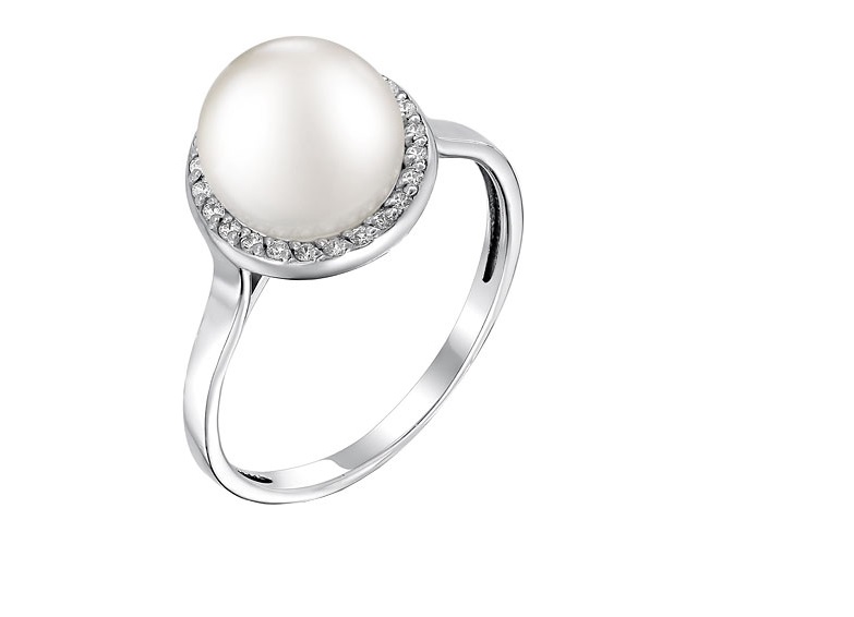 Кольцо из родированого серебра 925 пробы 51353S1