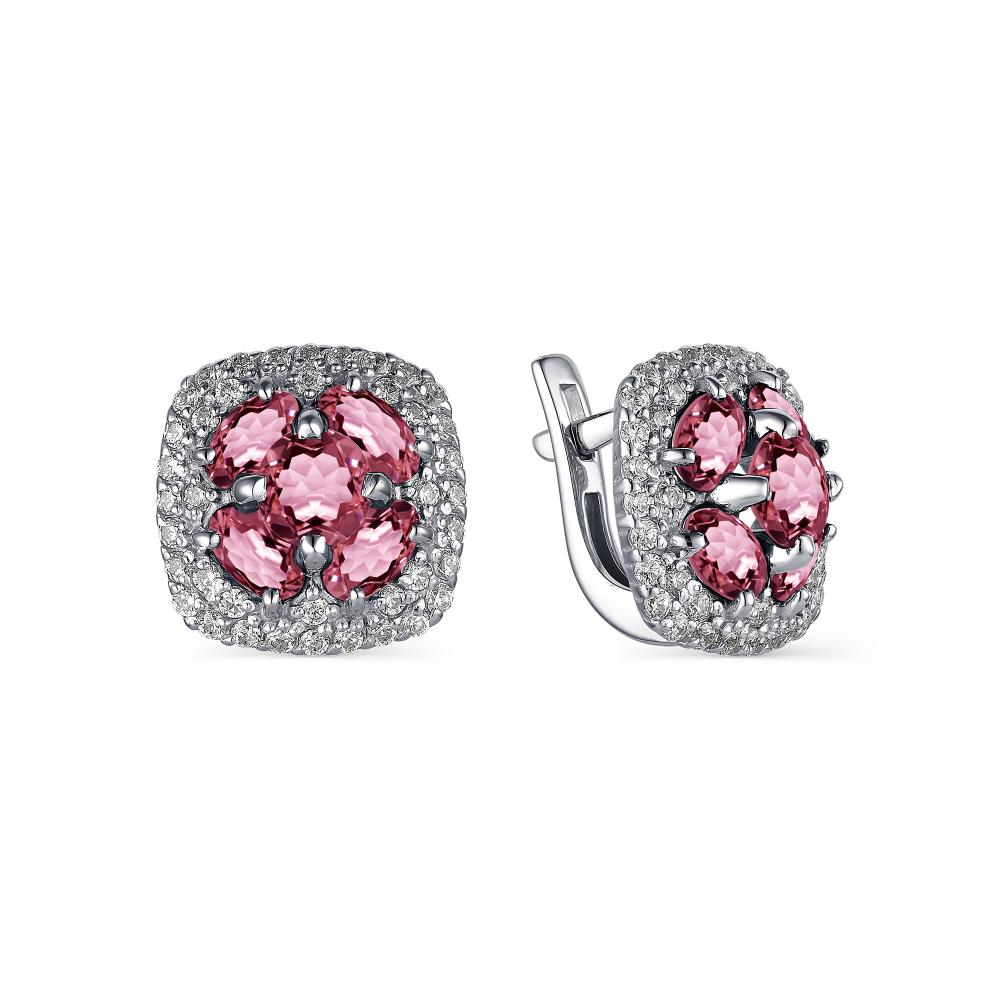 Серьги из серебра 02-1551/0РДК-00