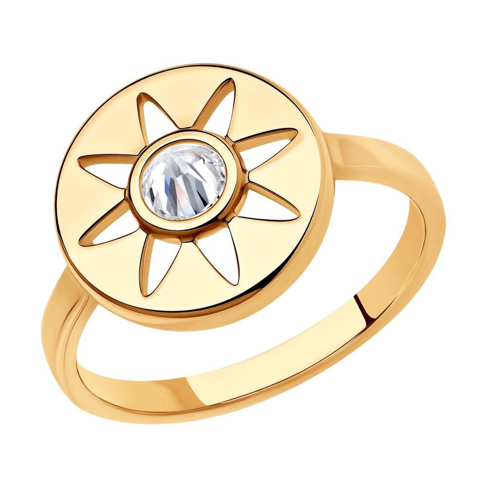 Кольцо из позолоченого серебра 925 пробы 93010840