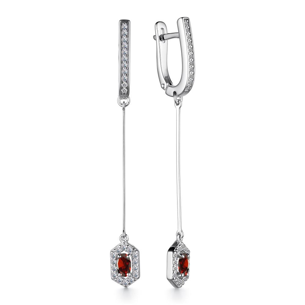 Серьги из серебра 02-3305/00ГР-00