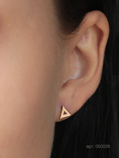 Пусеты из красного золота 585 пробы 050028