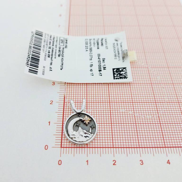 Подвеска из серебра 03-4107/000Б-17