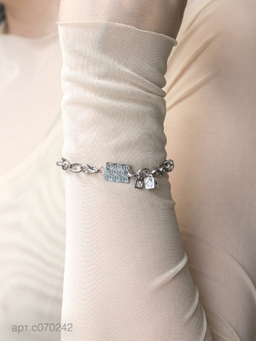 Браслет из родированого серебра 925 пробы с070242