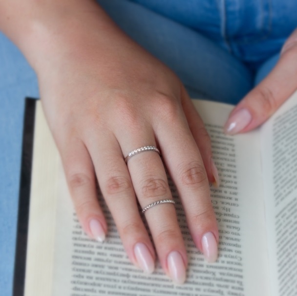 Кольцо из белого золота 585 пробы К0015