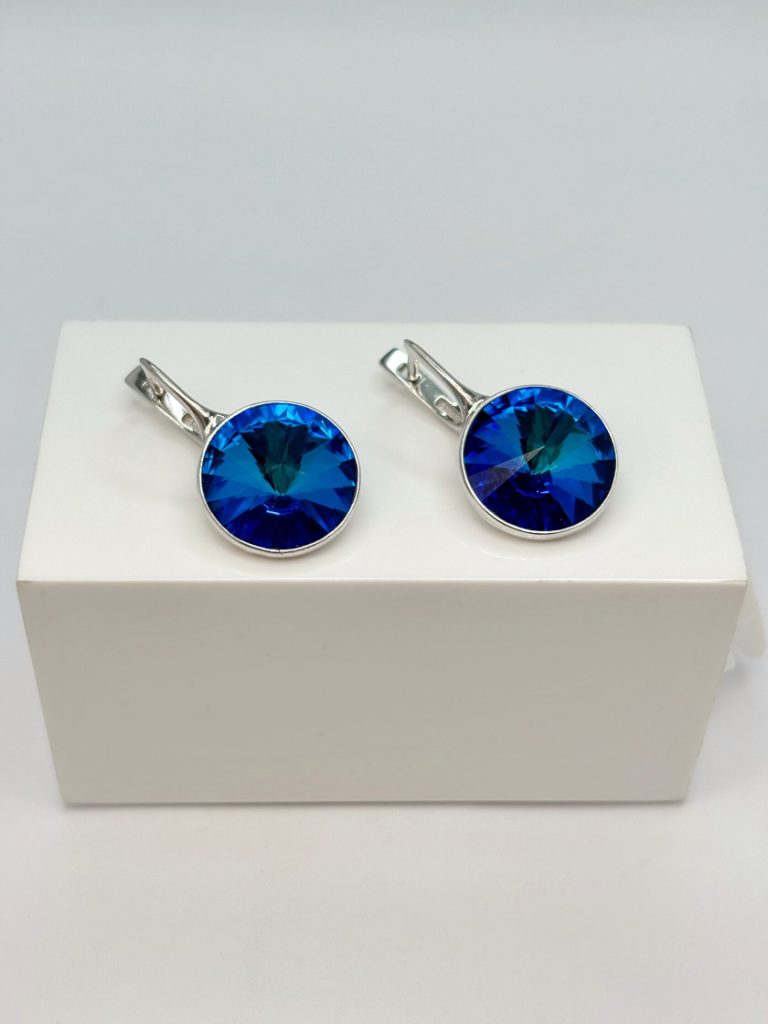 Серьги из родированого серебра 925 пробы с3.67.02.218