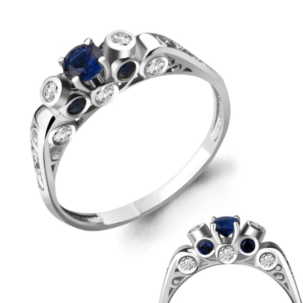 Кольцо из серебра 64276Б